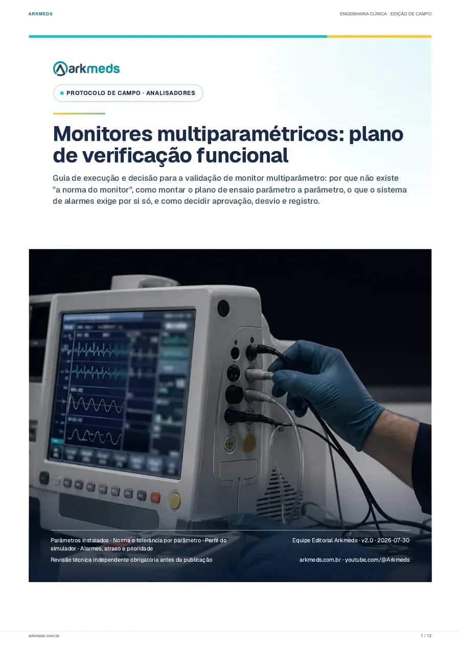 Capa do material Monitores multiparamétricos: plano de verificação funcional