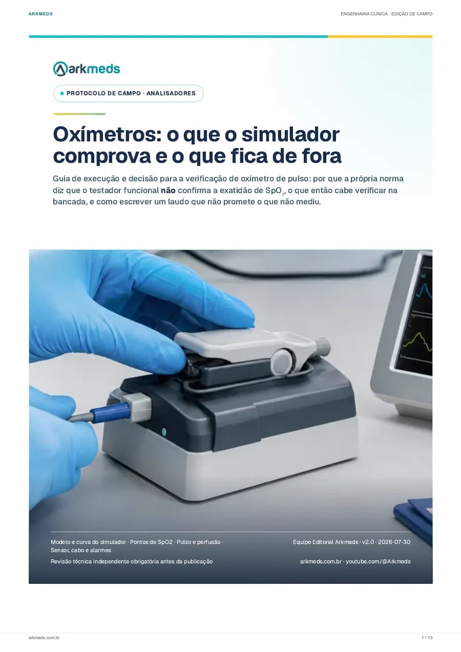 Capa do material Oxímetros: o que o simulador comprova e o que fica de fora